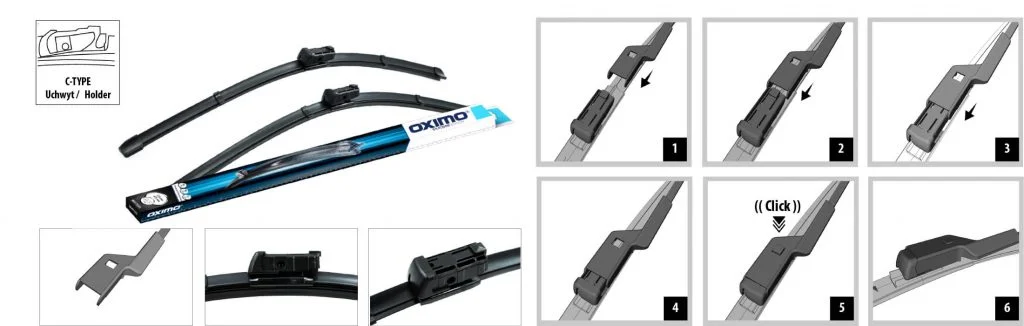 Кріплення двірників Oximo тип C